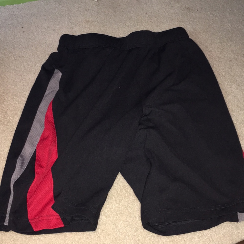 Red and grey active shorts